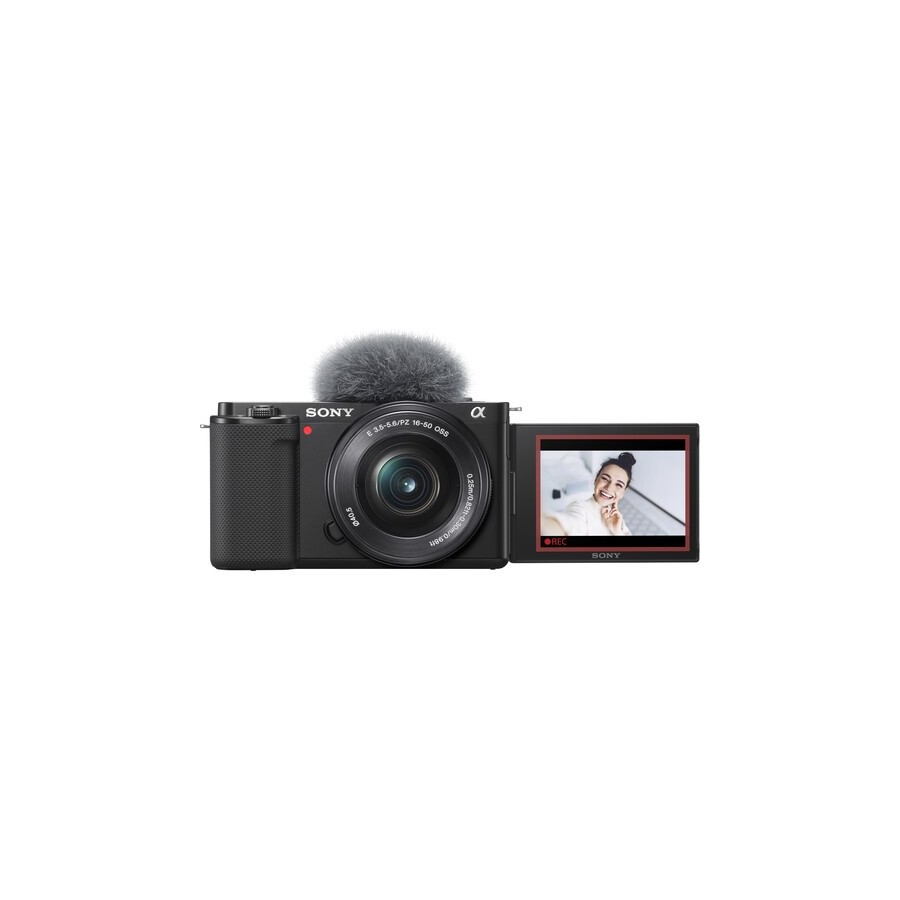 Sony ZV-E10 Mirrorless Camera with 16-50mm Lens and Accessories Kit (Black)