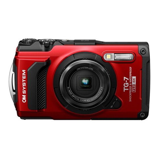 OM SYSTEM Tough TG-7 Digital Camera (Red)