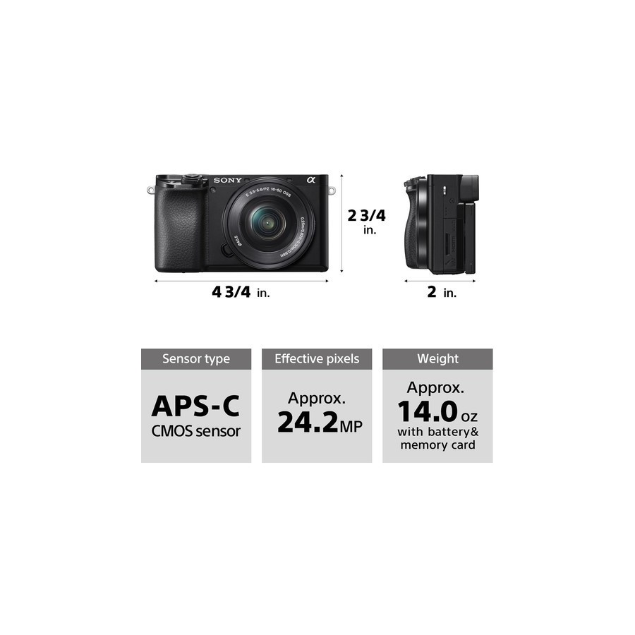 Sony a6100 Mirrorless Camera with 16-50mm Lens and Accessories Kit