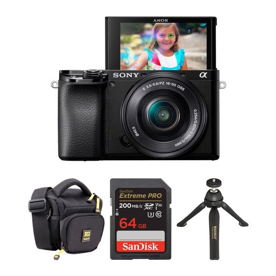 Sony a6100 Mirrorless Camera with 16-50mm Lens and Accessories Kit