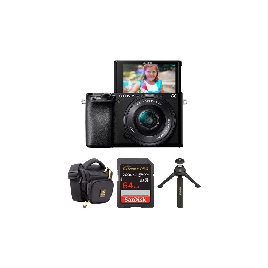 Sony a6100 Mirrorless Camera with 16-50mm Lens and Accessories Kit