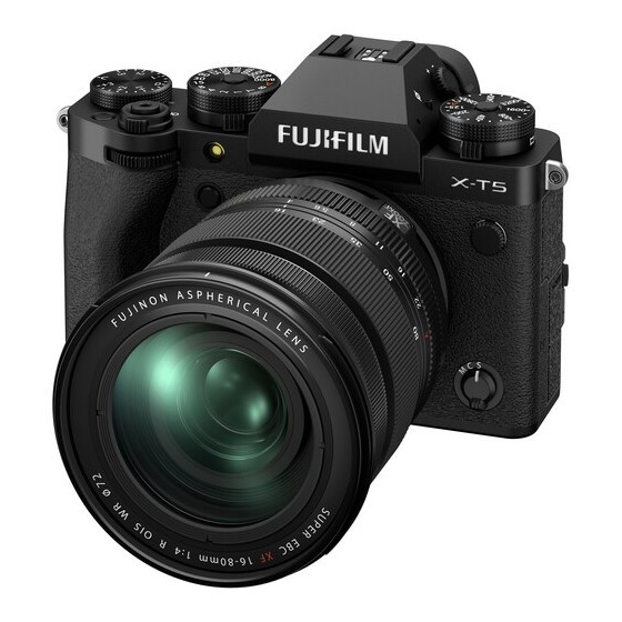 FUJIFILM X-T5 Mirrorless Camera with 16-80mm Lens and Accessories Kit (Black)