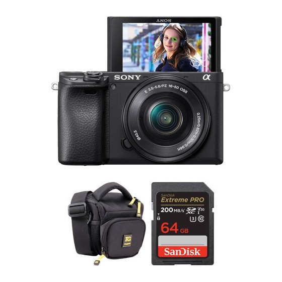 Sony a6400 Mirrorless Camera with 16-50mm Lens and Accessories Kit