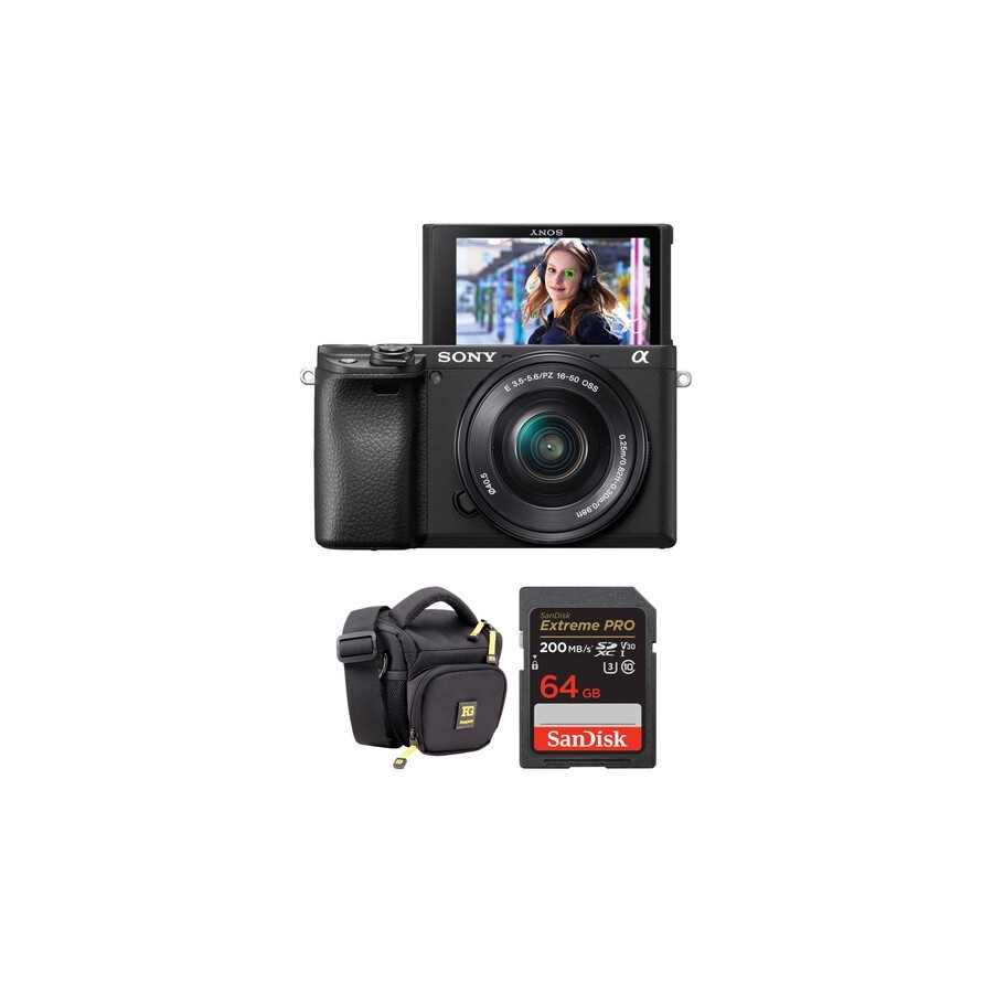 Sony a6400 Mirrorless Camera with 16-50mm Lens and Accessories Kit