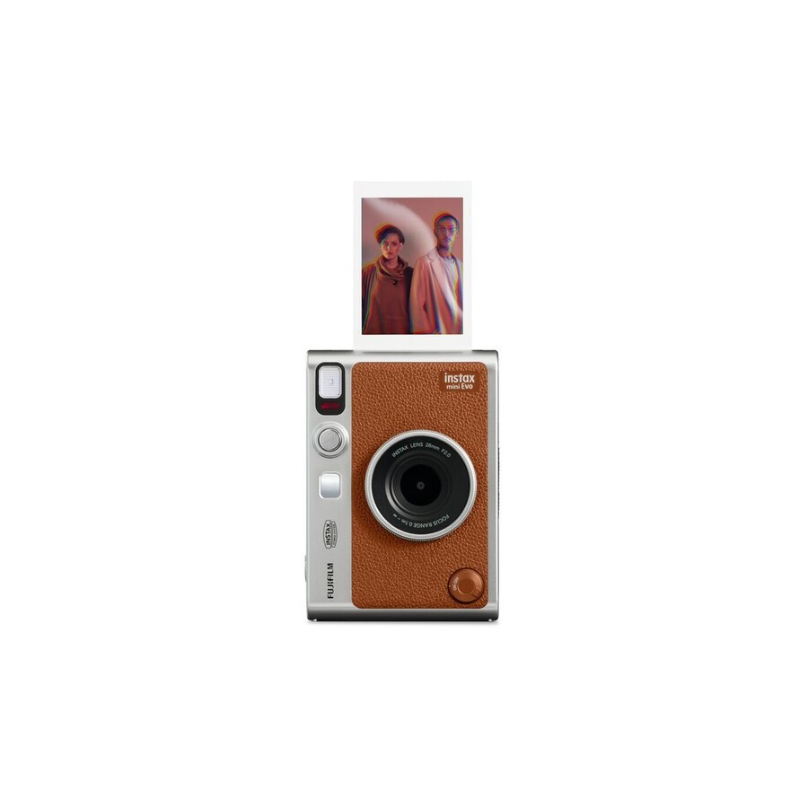 FUJIFILM INSTAX MINI EVO Hybrid Instant Camera (Brown)