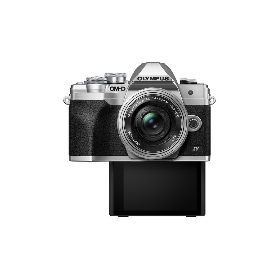 Olympus OM-D E-M10 Mark IV Mirrorless Camera with 14-42mm EZ Lens (Silver)