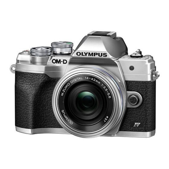 Olympus OM-D E-M10 Mark IV Mirrorless Camera with 14-42mm EZ Lens (Silver)