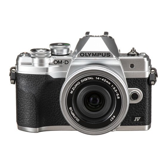 Olympus OM-D E-M10 Mark IV Mirrorless Camera with 14-42mm EZ Lens (Silver)