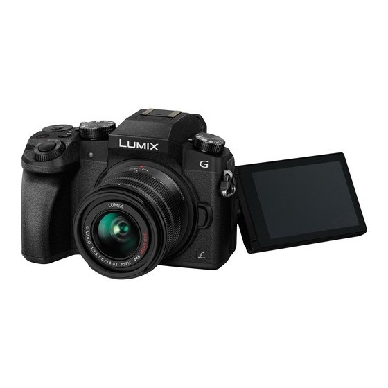 Panasonic Lumix DMC-G7 Mirrorless Digital Camera with 14-42mm and 45-150mm Lenses and Accessories Kit (Black)