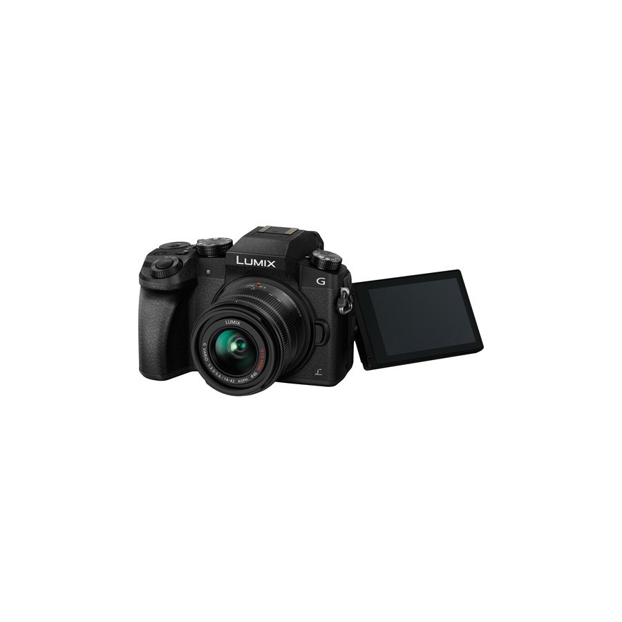 Panasonic Lumix DMC-G7 Mirrorless Digital Camera with 14-42mm and 45-150mm Lenses and Accessories Kit (Black)