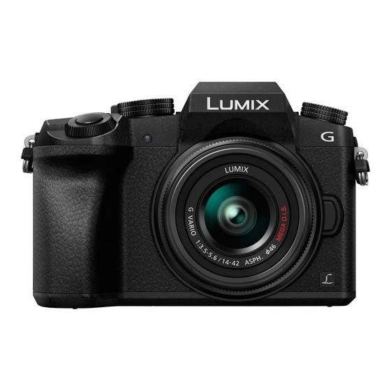 Panasonic Lumix DMC-G7 Mirrorless Digital Camera with 14-42mm and 45-150mm Lenses and Accessories Kit (Black)