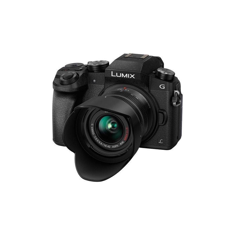 Panasonic Lumix DMC-G7 Mirrorless Digital Camera with 14-42mm and 45-150mm Lenses and Accessories Kit (Black)