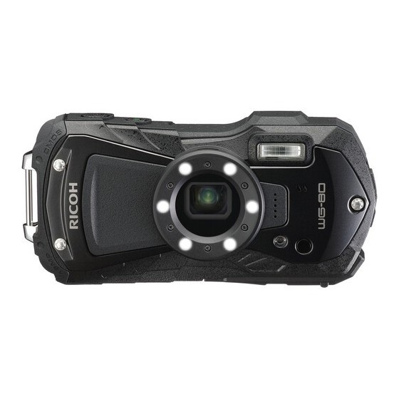 Ricoh WG-80 Digital Camera with Accessories Kit (Black)