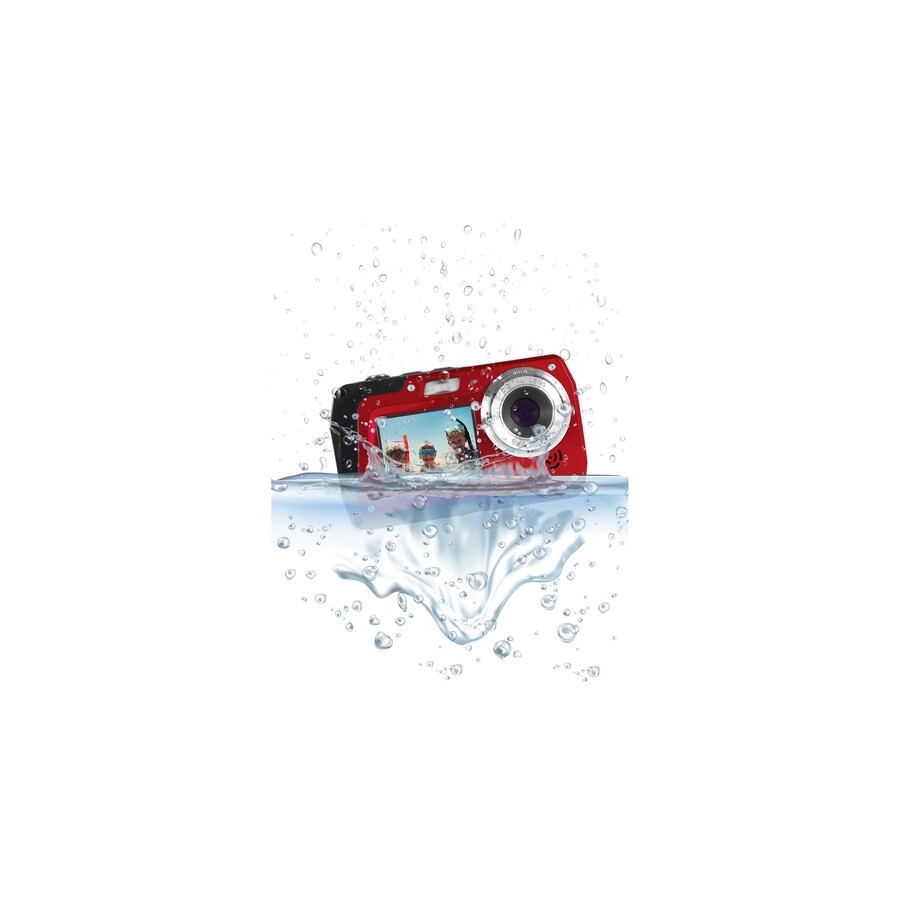 Minolta MN40WP Waterproof Dual-Screen Digital Camera (Red)