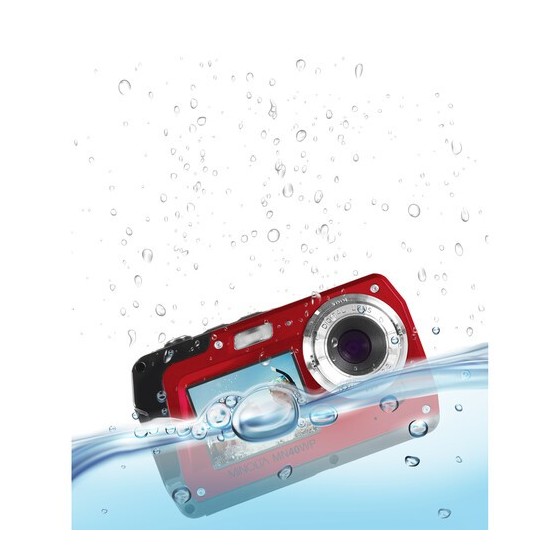 Minolta MN40WP Waterproof Dual-Screen Digital Camera (Red)