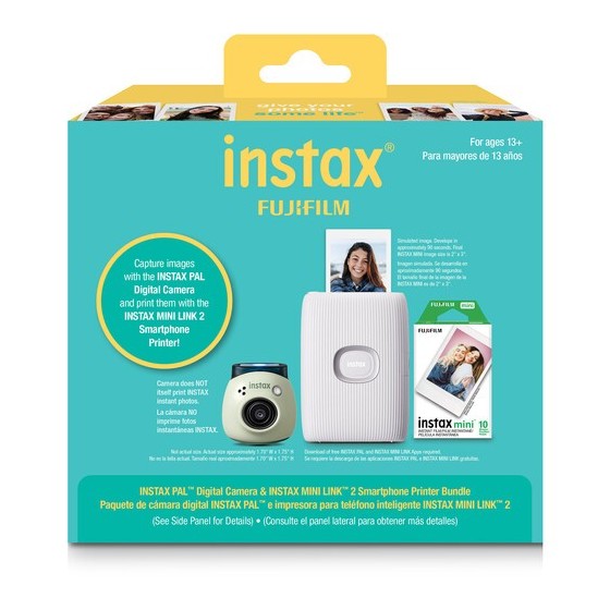 FUJIFILM INSTAX PAL Digital Camera and MINI LINK 2 Smartphone Printer Bundle