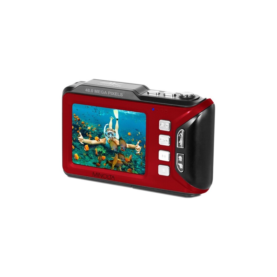 Minolta MN60WP Waterproof Dual Screen Digital Camera (Red)