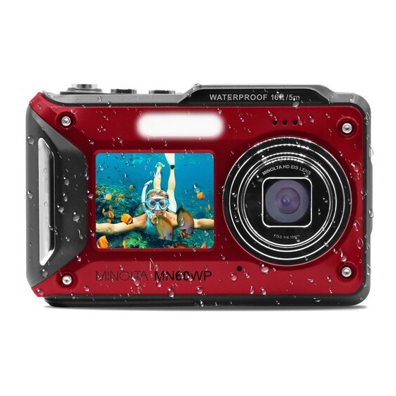 Minolta MN60WP Waterproof Dual Screen Digital Camera (Red)