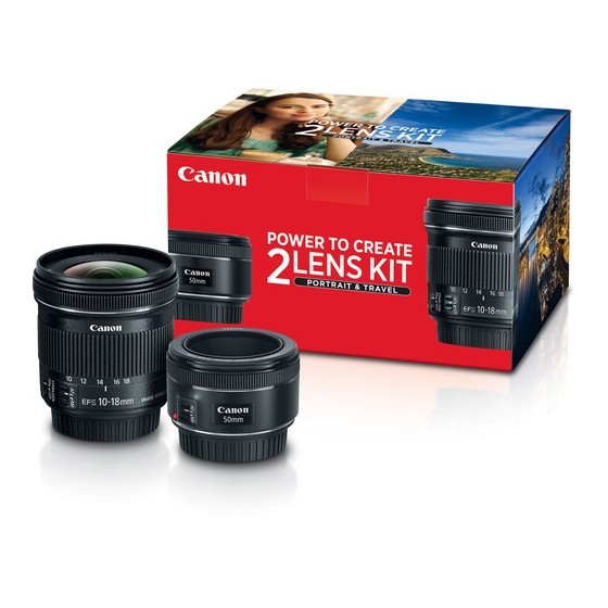 Canon Portrait & Travel 2 Lens Kit with 50mm f/1.8 and 10-18mm f/4.5-5.6 Lenses